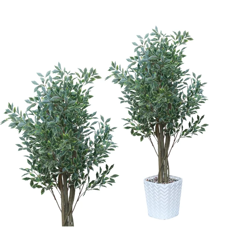 5FT  Artificial Mediterranean Faux Olive Tree |  Indoor Tall Faux with Planter&Basket  | Large Fake Olive Silk Trees |  Realistic Olive Plants with Branches | Fruits for Home Decor  | Office Living Room — view 3