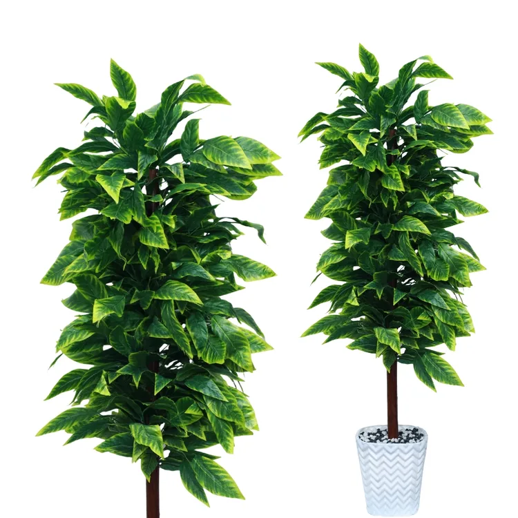 5FT  Variegated Ficus Tree  | Fake Plant |  Faux Ficus Plants for  | Indoor,Natural Fake Tree | Artificial Silk Plants   |  for Office Home Living Room Floor — view 2