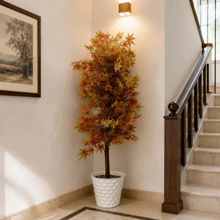 5Ft  Japanese Red Maple Tree | Fall Tree Autumn Artificial Maple Tree  | Fall Decor — view 4