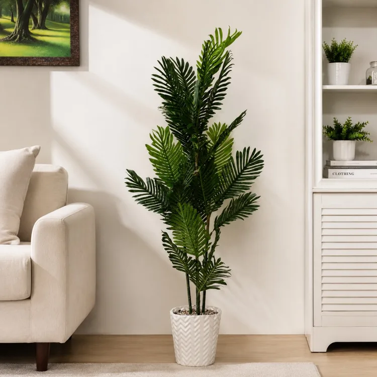 5FT Artificial  Tropical Areca Palm Tree | Outdoor  Large Fake Tropical Areca Palm Tree | with 13 Trunks | Tall Faux Floor Plants for Indoor Outdoor-Living Rooms, Offices, Bedroom Home Decor