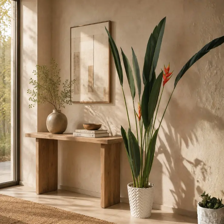 Artificial Bird of Paradise Heliconia In Pot Plant  | living room decor |  polyester artificial bird of paradise plant palm tree
