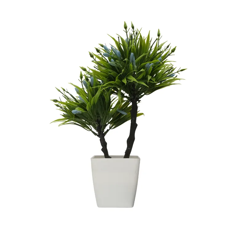 Blue Bud Twin-Stem Greenery