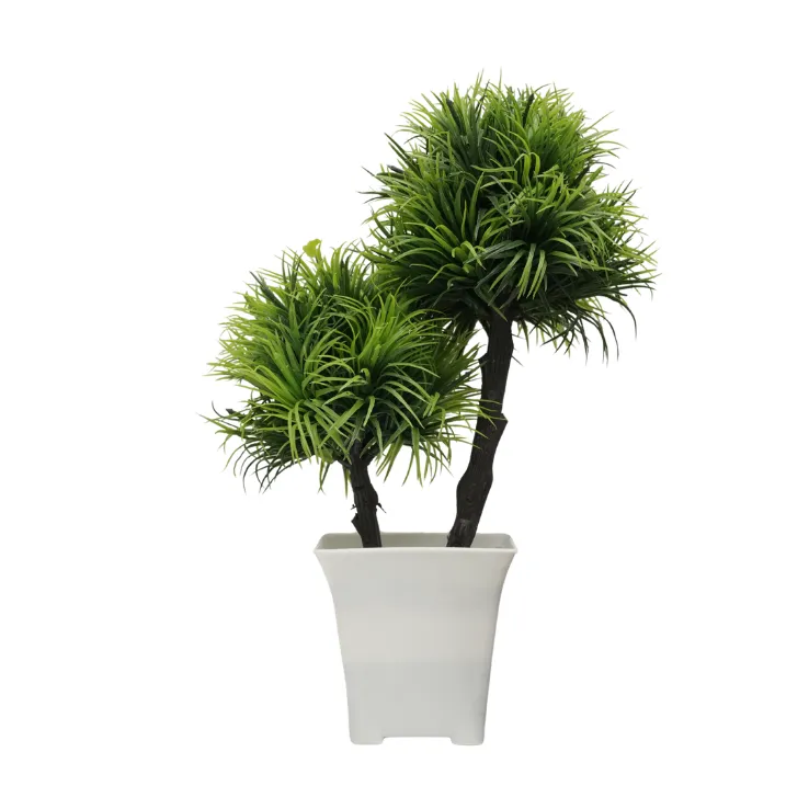 Twin-Ball Grass Topiary