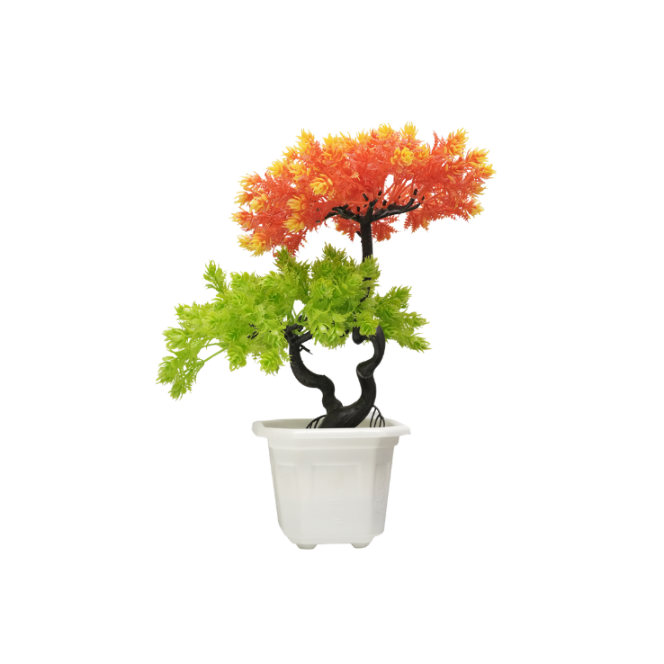 Two-Tone Pink & Green Cedar Bonsai — view 3